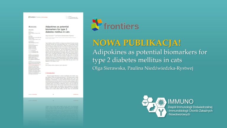 Nowa Publikacja | Adipokines as potential biomarkers for type 2 diabetes mellitus in cats