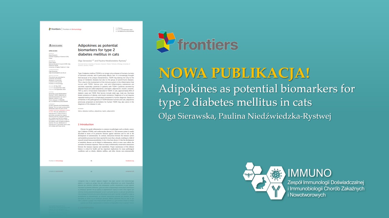 Nowa Publikacja | Adipokines as potential biomarkers for&hellip;