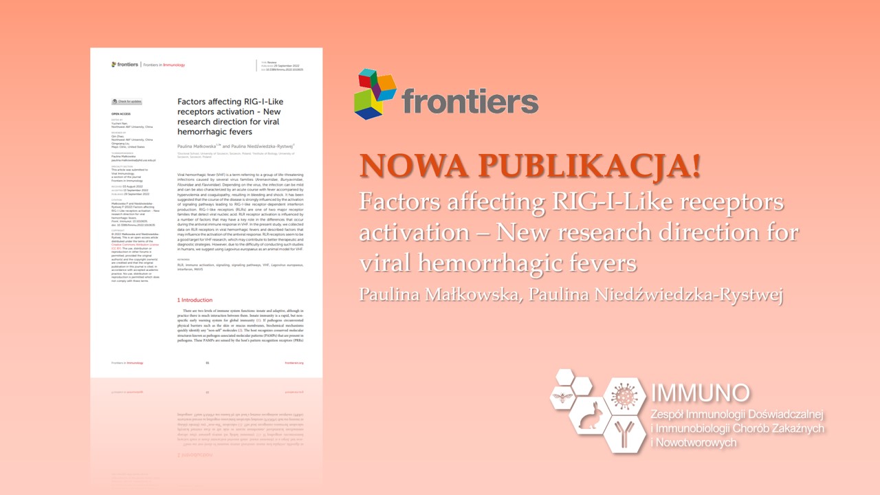 Nowa Publikacja | Factors affecting RIG-I-Like receptors activation&hellip;