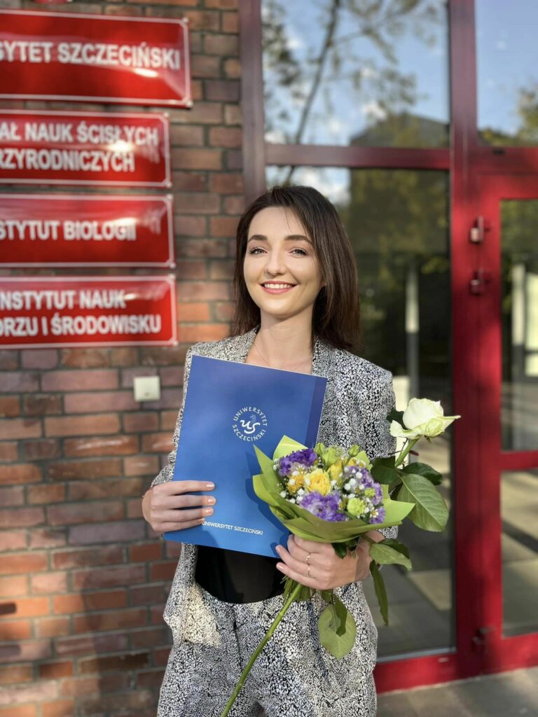 Mgr Dominika Bębnowska odebrała wyróżnienie w konkursie na Najlepszego Młodego Naukowca Uniwersytetu Szczecińskiego