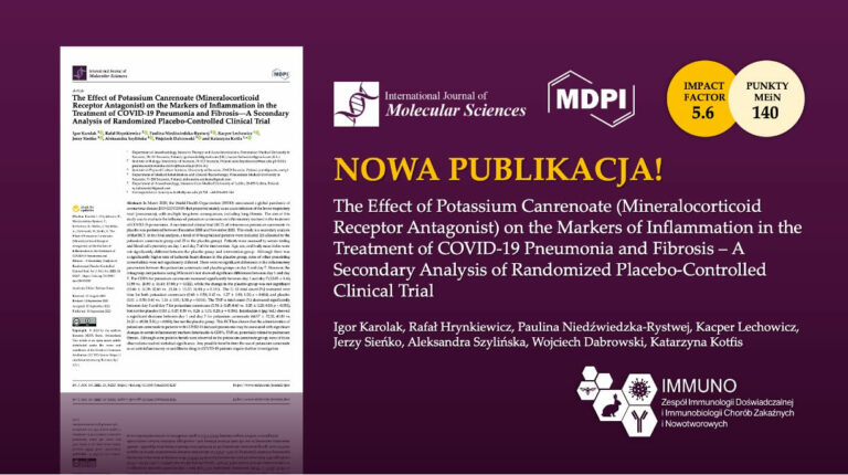 The Effect of Potassium Canrenoate on the Markers of Inflammation in the Treatment of COVID-19 Pneumonia and Fibrosis – A  Secondary Analysis of Randomized Placebo-Controlled Clinical Trial
