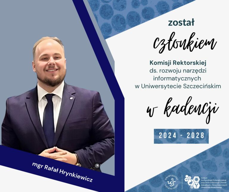 mgr Rafał Hrynkiewicz został członkiem Komisji Rektorskiej ds. rozwoju narzędzi informatycznych w US