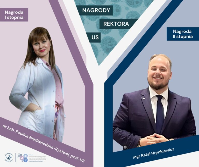 Nagrody JM Rektora Uniwersytetu Szczecińskiego dla Naukowców z Centrum Immunologii Uniwersytetu Szczecińskiego