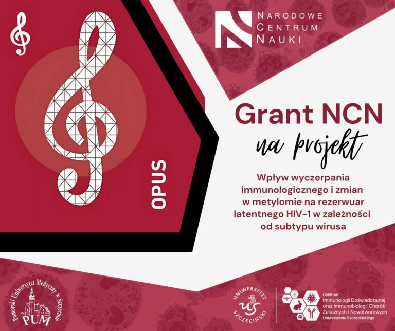 Centrum Immunologii Uniwersytetu Szczecińskiego z prestiżowym grantem OPUS 27