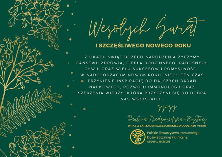 Świąteczne życzenia naukowe od PTIDiK oddział Szczecin