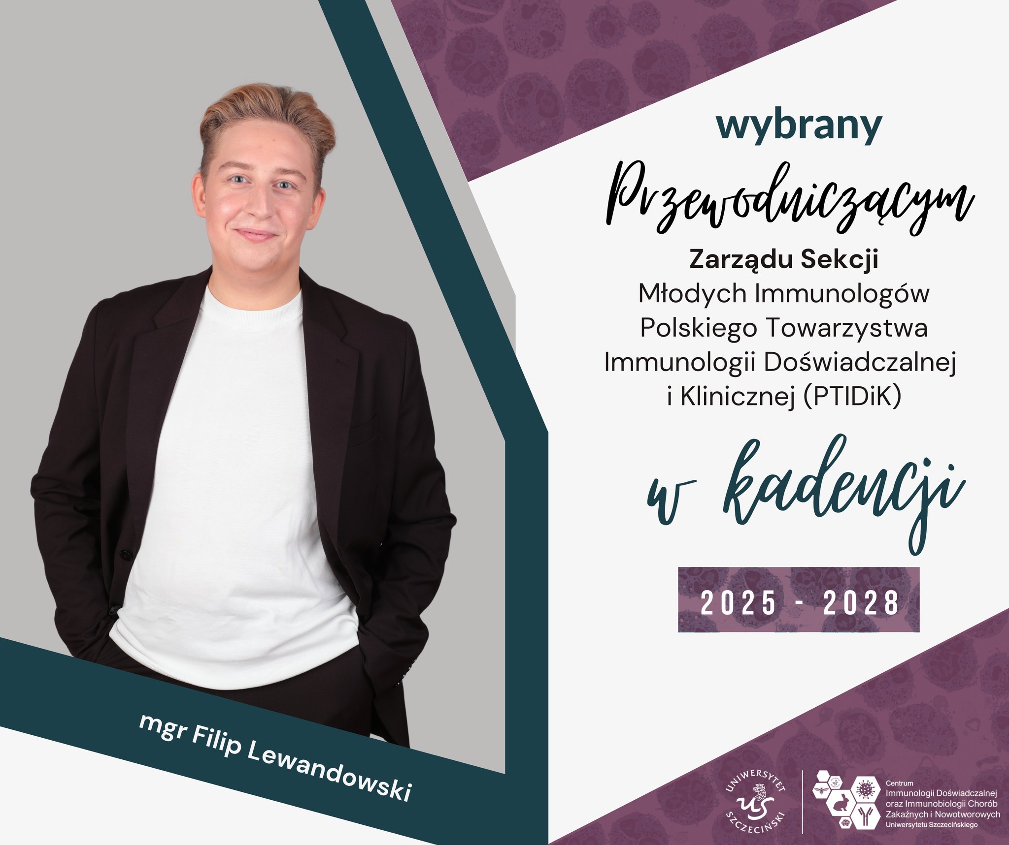 Filip Lewandowski nowym Przewodniczącym Sekcji Młodych Immunologów