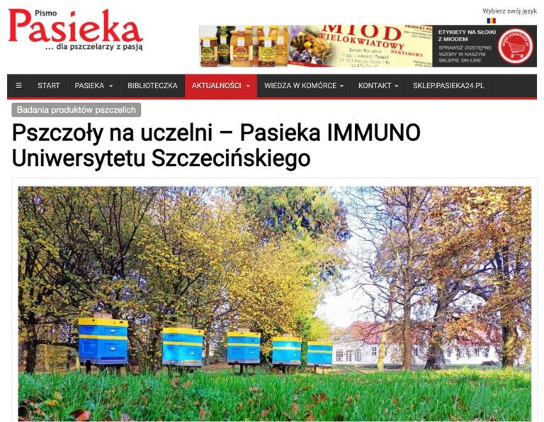 Pasieka IMMUNO – miejsce, gdzie nauka spotyka naturę. Przeczytaj w najnowszym artykule portalu „Pasieka”