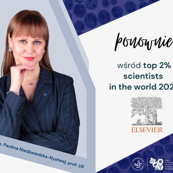 dr hab. Paulina Niedźwiedzka-Rystwej, prof. US – ponownie w prestiżowym rankingu Top 2% Scientists in the World 2025