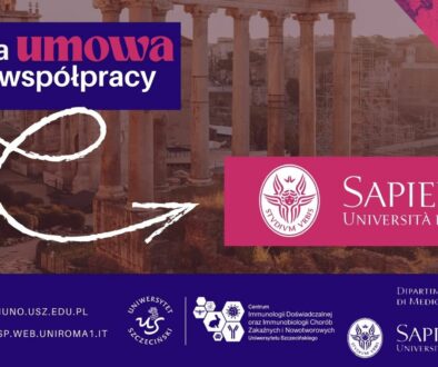 Podpisanie umowy o współpracy naukowej pomiędzy Centrum IMMUNO Uniwersytetu Szczecińskiego a Sapienza Università di Roma.